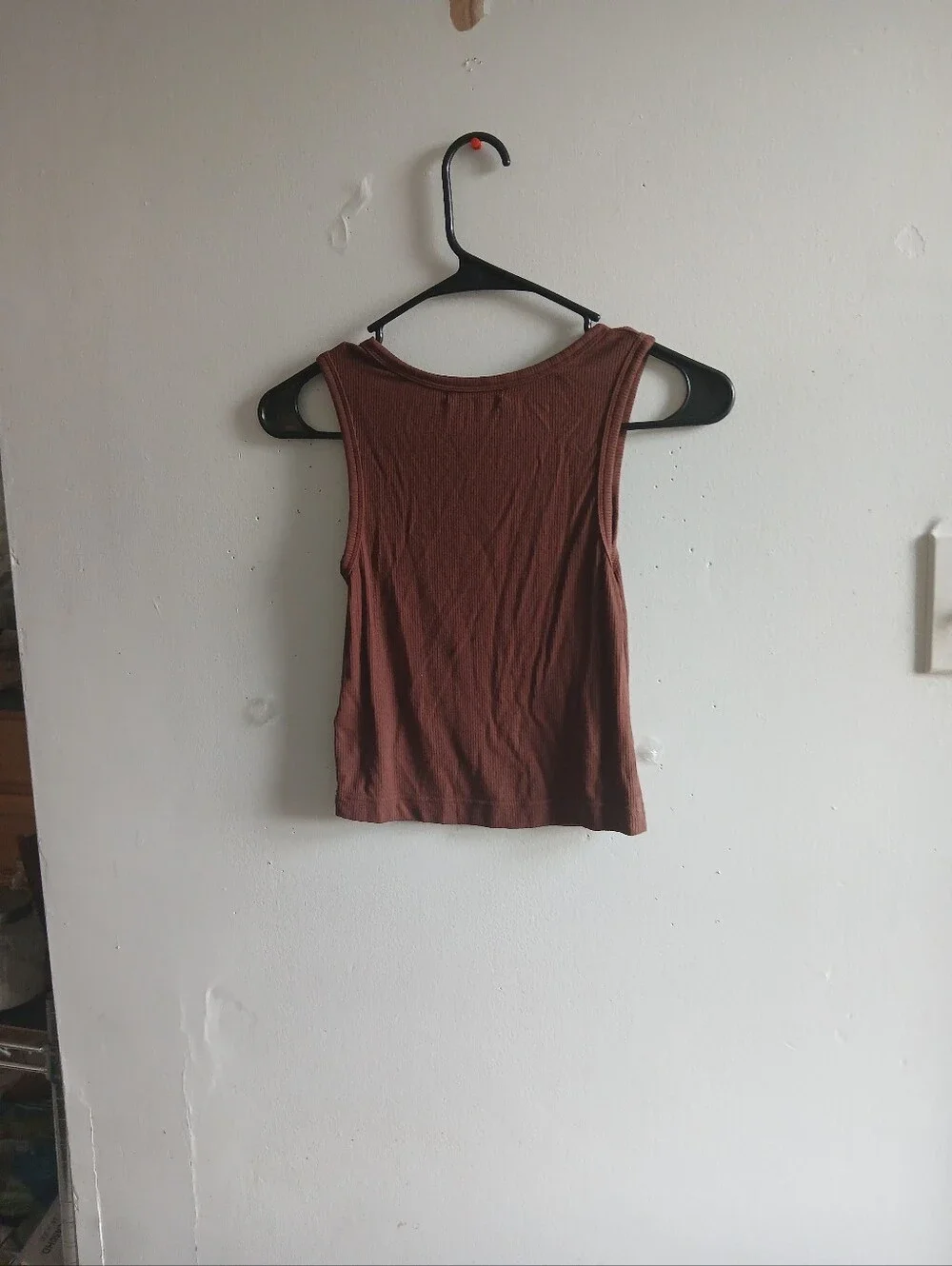 Sandy Liang Rust-Brown Ribbed Tank - Picture 5 of 6